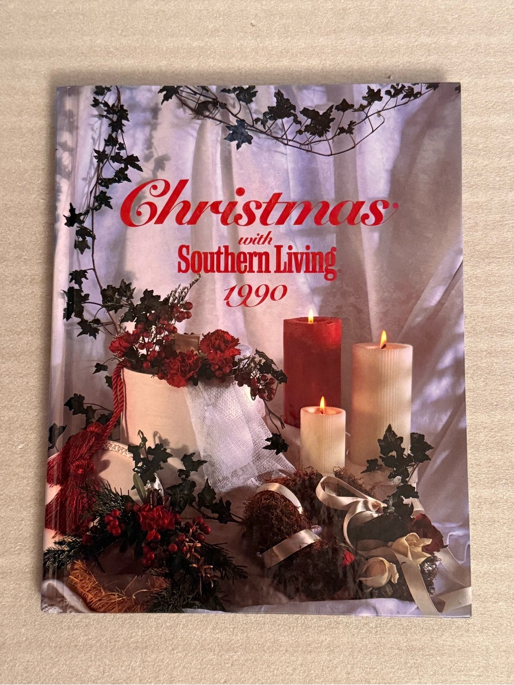 Vintage 1990 Christmas with Southern Living Book - Recipes/Needlework/Sewing